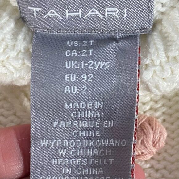 Tahari NWT Toddler Sweater Plaid Skirt Set Size 2T Cotton Blend Machine Wash - Picture 6 of 8